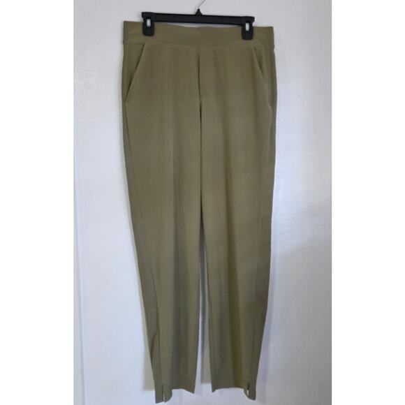 Athleta Brooklyn Mid Rise Ankle Pant Khaki Olive Branch Featherweight Stretch - Picture 2 of 10
